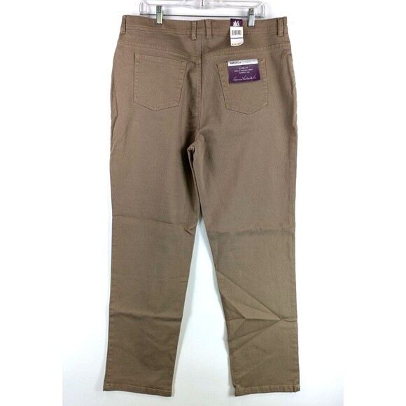 Gloria Vanderbilt Jeans Size 18 Latte Brown Amanda Classic Fit Straight Stretch - Picture 4 of 13